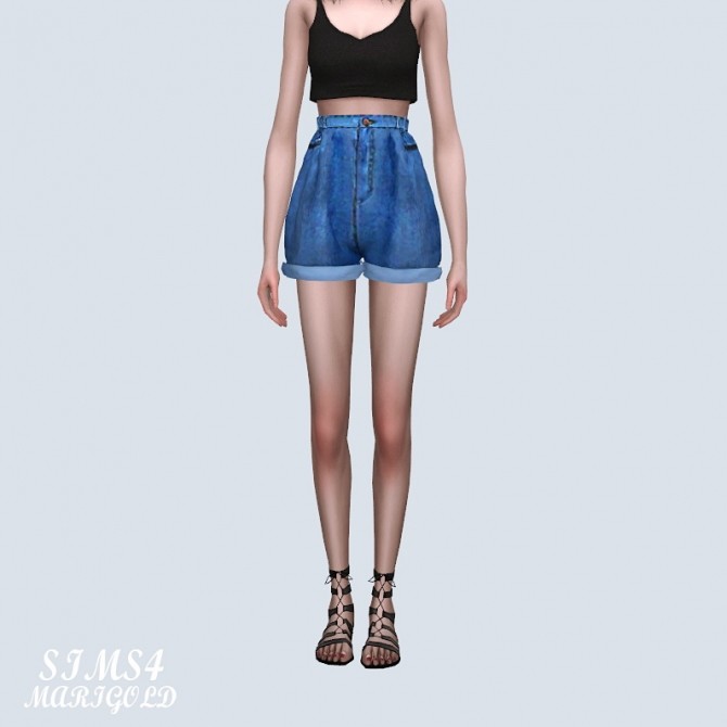 Sims 4 High Waist Shorts (P) at Marigold