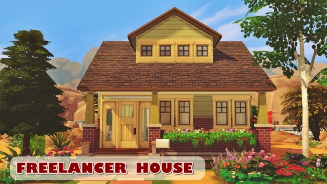 Sims 4 Freelancer House at Sims by Mulena