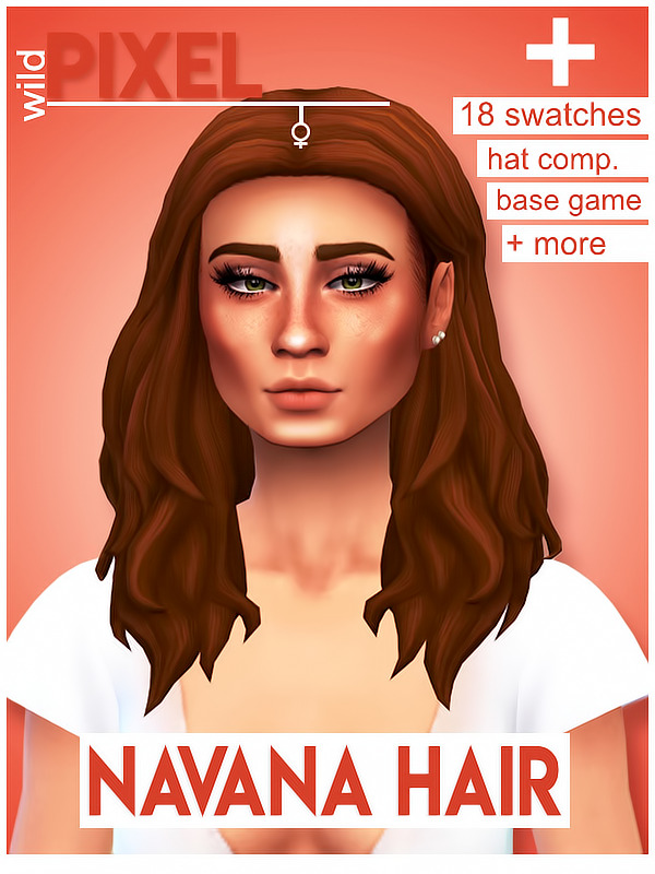 Sims 4 NAVANA HAIR at Wild Pixel