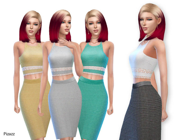 Sims 4 Summer Halter Dress by pizazz at TSR
