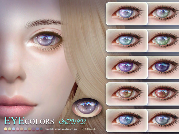 Sims 4 Eyecolors 201902 by S Club LL at TSR