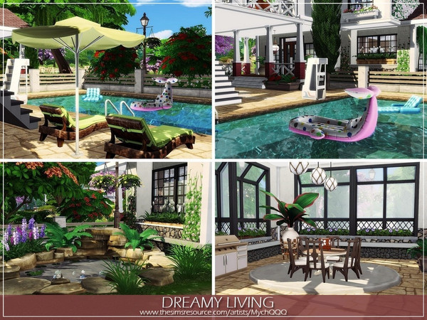 Sims 4 Dreamy Living by MychQQQ at TSR