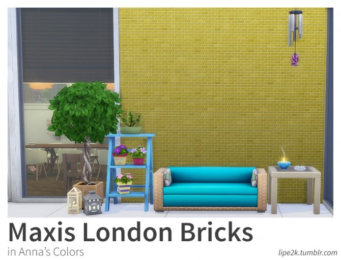 Sims 4 Maxis London Bricks in Anna’s Colors at Lipe2k