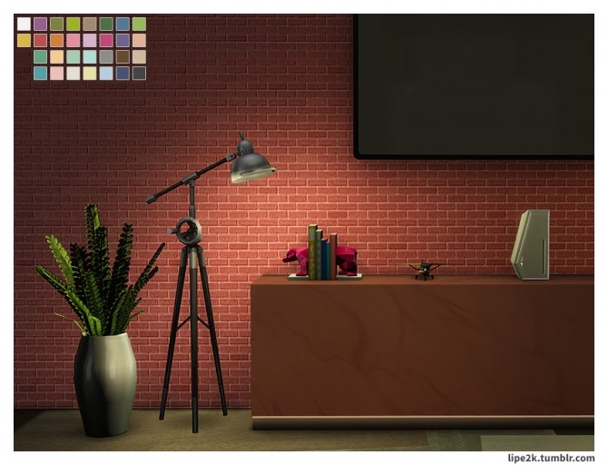 Sims 4 Maxis London Bricks in Anna’s Colors at Lipe2k