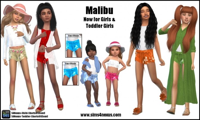 Sims 4 Malibu skirt & shorts by SamanthaGump at Sims 4 Nexus