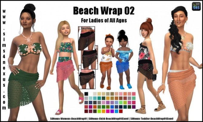 Sims 4 Beach Wrap 02 by SamanthaGump at Sims 4 Nexus