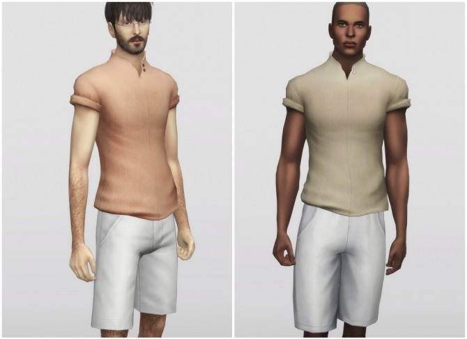 Sims 4 Stand up Collar Shirt  M / SS19 at Rusty Nail