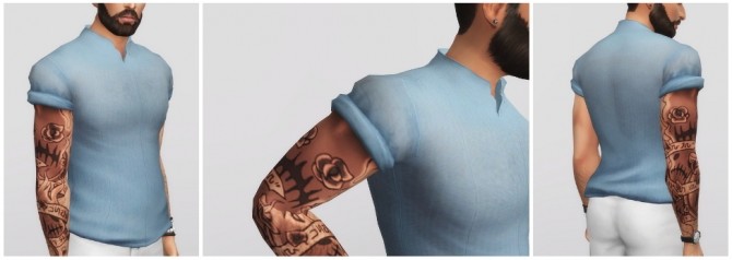 Sims 4 Stand up Collar Shirt  M / SS19 at Rusty Nail