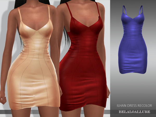 Sims 4 Belaloallure Ilhan dress recolor by belal1997 at TSR