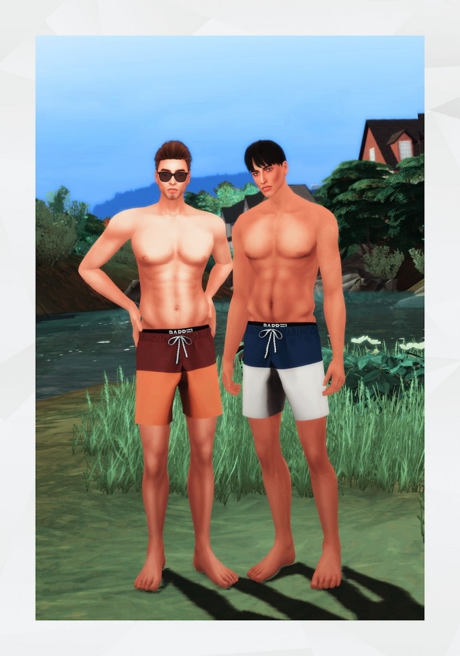 Sims 4 Layered Swim Shorts at Gorilla