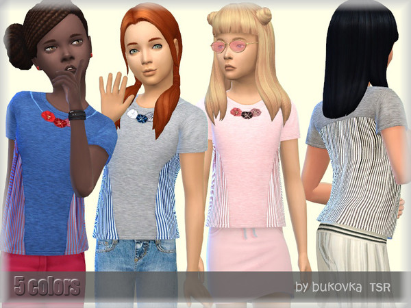 Sims 4 Shirt Child F by bukovka at TSR