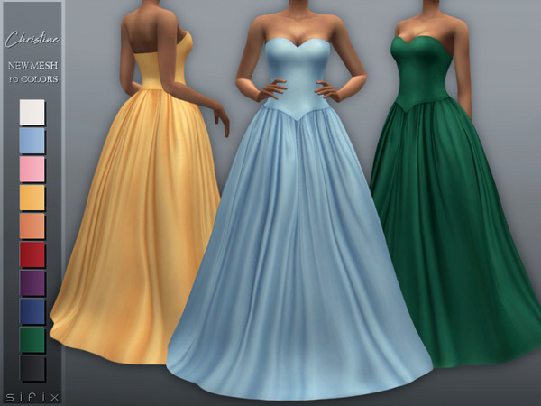 Sims 4 Christine Gown by Sifix at TSR