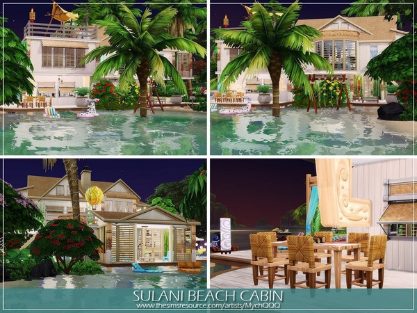 Sims 4 Sulani Beach Cabin by MychQQQ at TSR