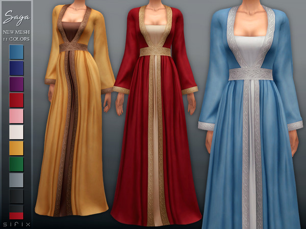 Sims 4 Saga Dress by Sifix at TSR