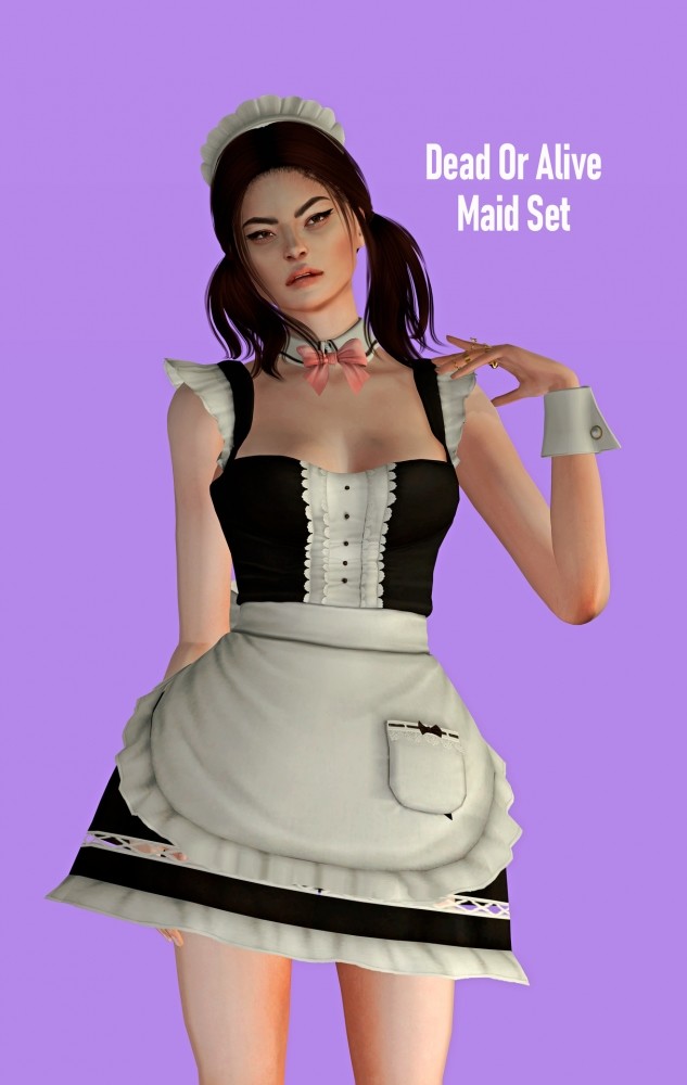 Sims 4 Dead Or Alive Maid Set at Astya96