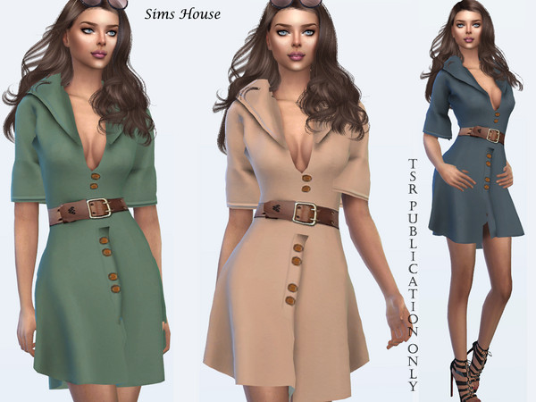 Sims 4 Shirt dress by Sims House at TSR