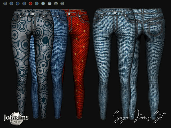 Sims 4 Seiga skinny jeans by jomsims at TSR