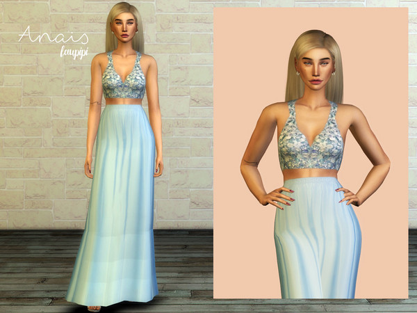 Sims 4 Anais dress by laupipi at TSR