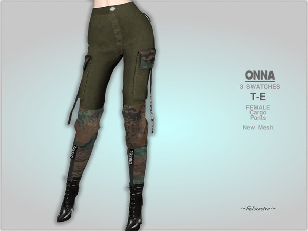 Sims 4 ONNA Cargo Pants by Helsoseira at TSR