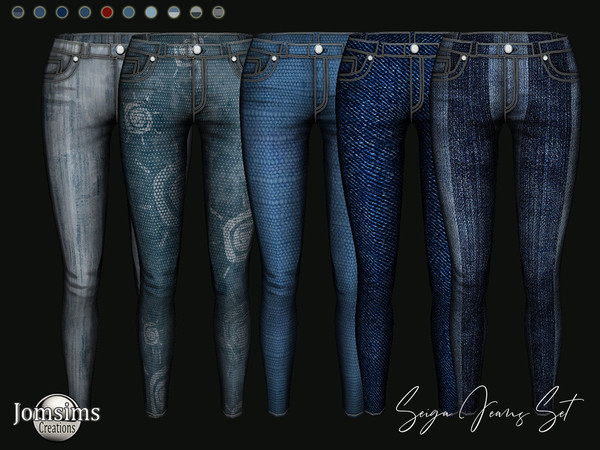 Sims 4 Seiga skinny jeans by jomsims at TSR