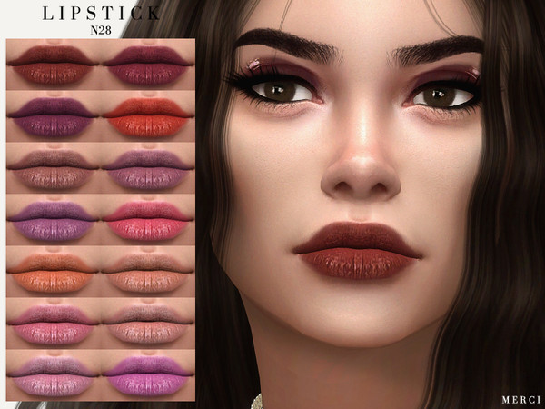 Sims 4 Lipstick N28 by Merci at TSR