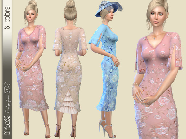 Sims 4 Brides mother dress by Birba32 at TSR