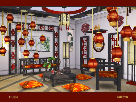 Chen set of furniture for asian interiors by soloriya at TSR