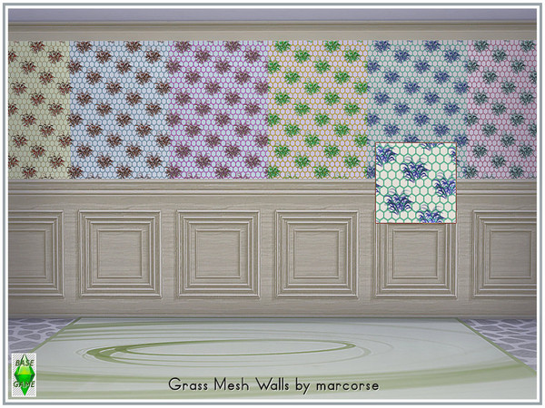 Sims 4 Grass Mesh Walls by marcorse at TSR