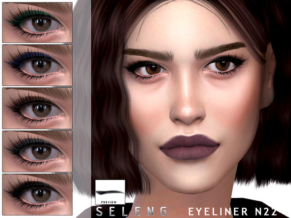 Sims 4 Eyeliner N22 by Seleng at TSR