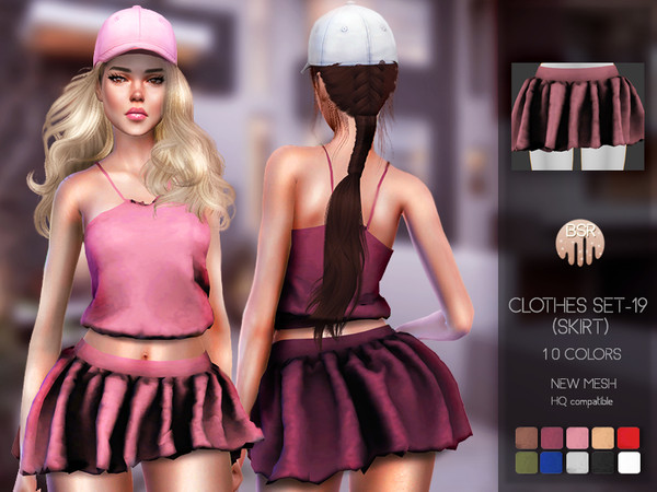Sims 4 Clothes SET 19 (SKIRT) BD85 by busra tr at TSR