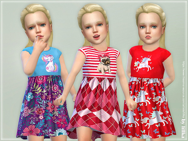 Sims 4 Toddler Dresses Collection P104 by lillka at TSR
