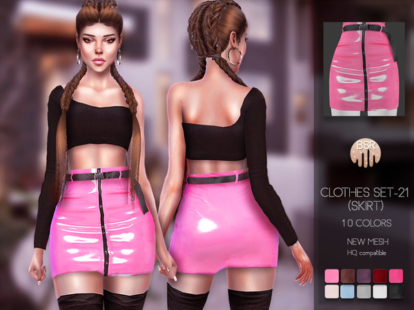 Sims 4 Clothes SET 21 (SKIRT) BD89 by busra tr at TSR