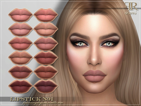 Sims 4 FRS Lipstick N91 by FashionRoyaltySims at TSR