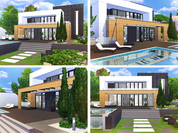 Sims 4 Anish contemporary house by Rirann at TSR
