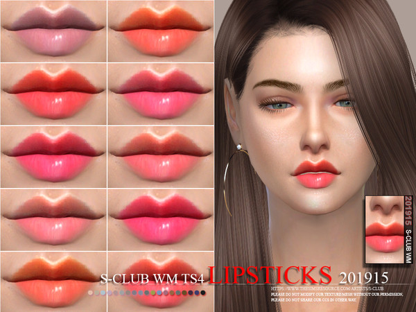Sims 4 Lipstick 201915 by S Club WM at TSR