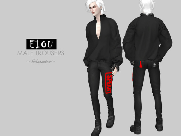 Sims 4 EIOU Male Trousers by Helsoseira at TSR