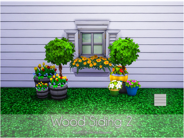 Sims 4 Wood Siding Walls by Caroll91 at TSR