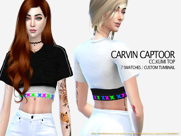 Sims 4 Kumi Top by carvin captoor at TSR
