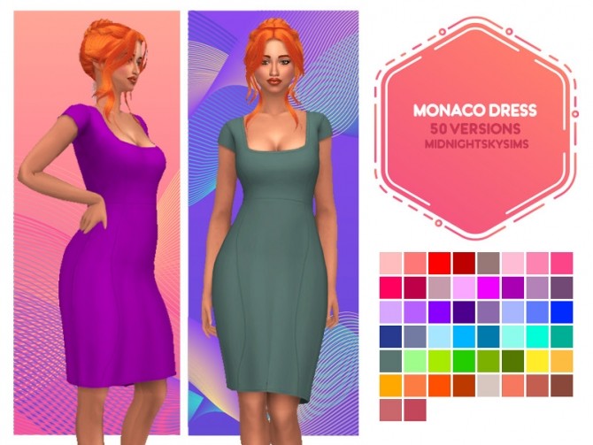 Sims 4 3 dresses and top at Midnightskysims