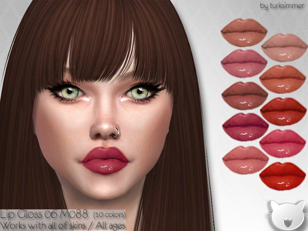 Sims 4 Lip Gloss 06 M088 by turksimmer at TSR