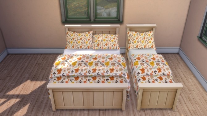 Sims 4 Autumn/Fall Themed Blankets & Pillows by Foxybaby at Mod The Sims