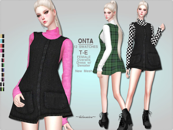 Sims 4 ONTA Mini Dress by Helsoseira at TSR