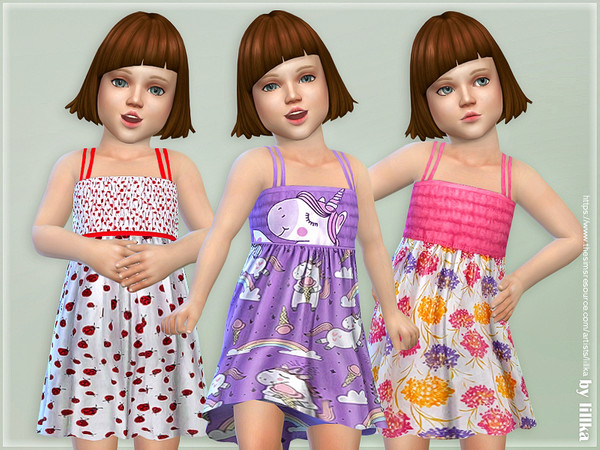 Sims 4 Toddler Dresses Collection P107 by lillka at TSR
