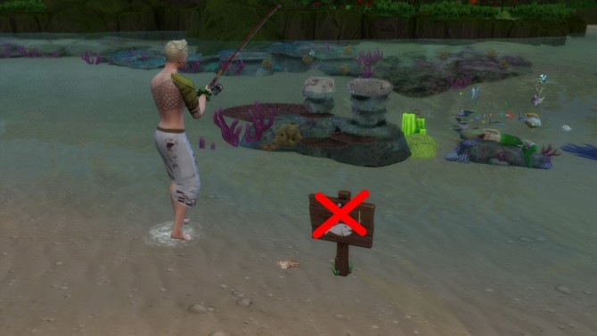Sims 4 Shell fishing sign by Serinion at Mod The Sims