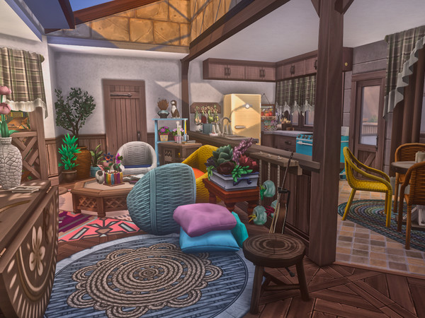 Sims 4 Avery Bohemian House by iLinny at TSR