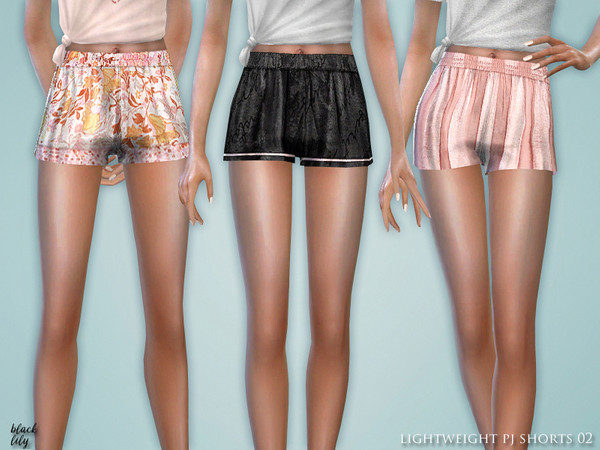 Sims 4 Lightweight PJ Shorts 02 by Black Lily at TSR