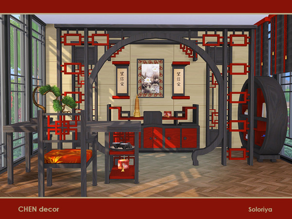 Sims 4 Chen Office by soloriya at TSR