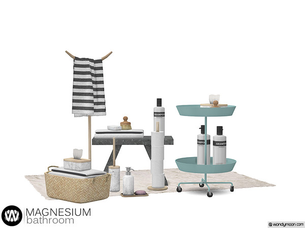 Sims 4 Magnesium Bathroom Decorations by wondymoon at TSR