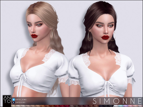 Sims 4 Simonne Hairstyle by Anto at TSR