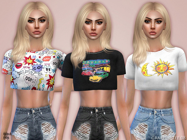 Sims 4 Graphic Tee 08 by Black Lily at TSR